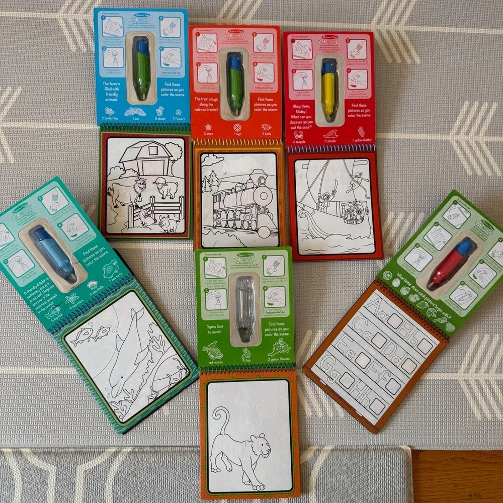 Melissa & Doug Water Wow Activity Pads Multicolor 6-Pack Bundle Kids OS